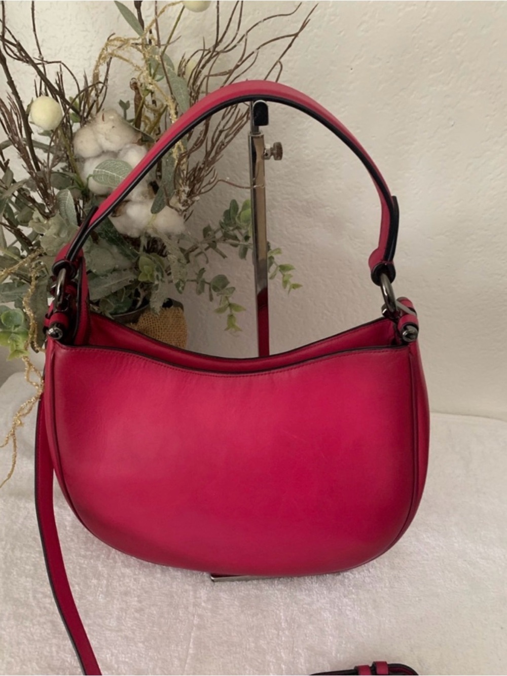 Coach Hot Pink Leather Shoulder Nomad Hobo - Picture 3 of 8
